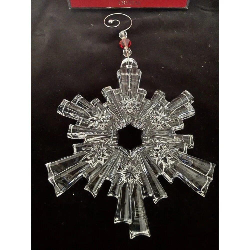 Waterford 2009 Annual Crystal Snow Flake Christmas Ornament In Box